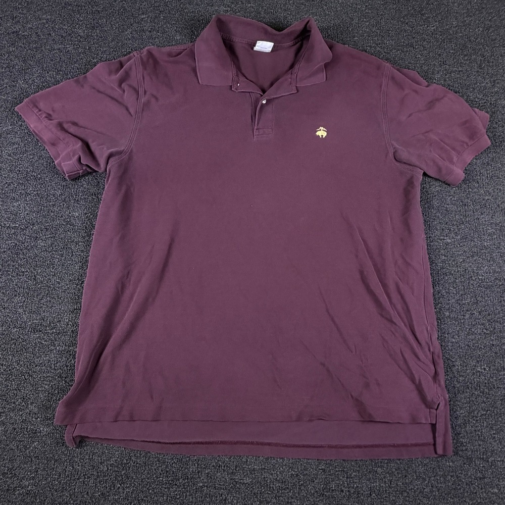 Brooks Brothers Polo Mens XL Original Fit Performance Burgundy EUC 05810026